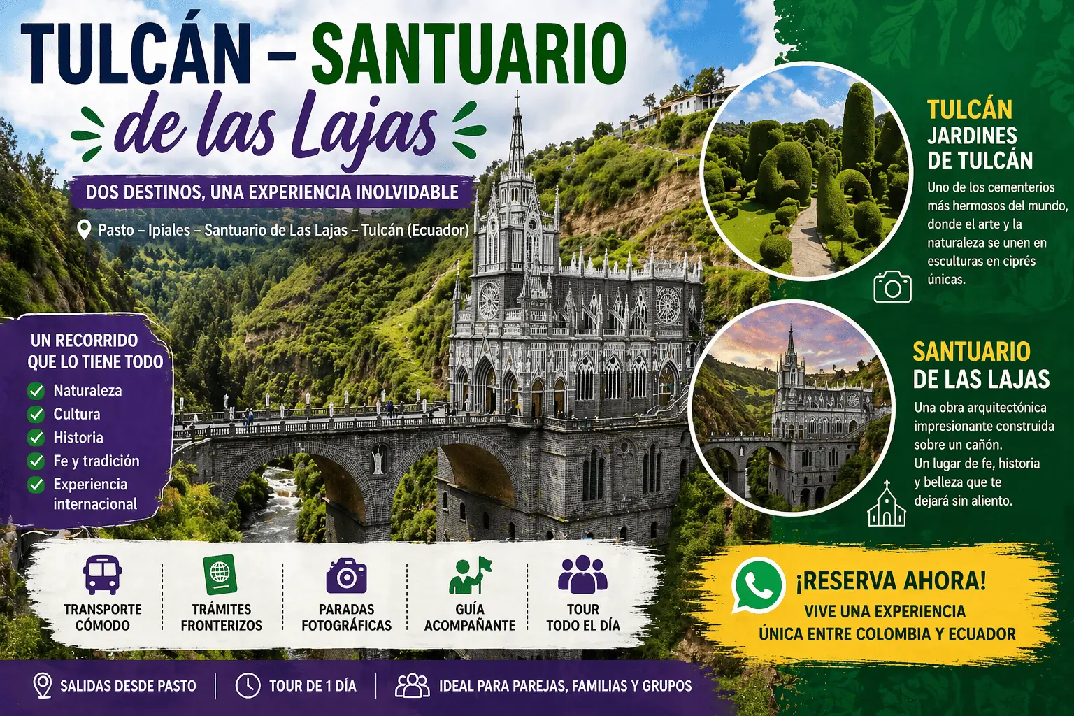 Tulcán y Santuario de Las Lajas